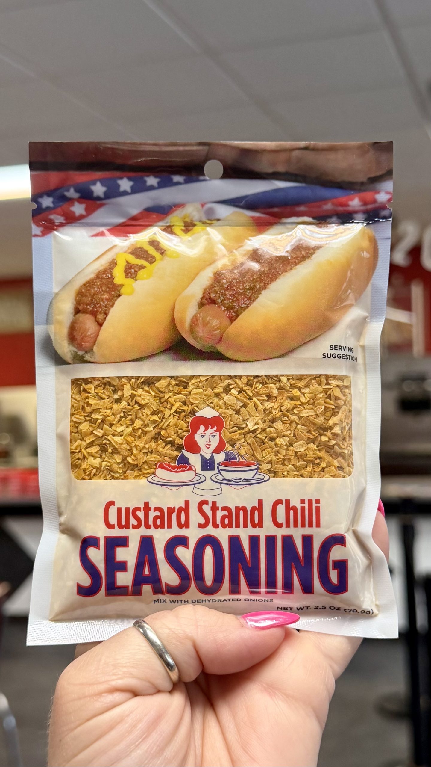 Custard Stand Chili Seasoning Mix with Dehydrated Onions-2 Pack 2.5oz